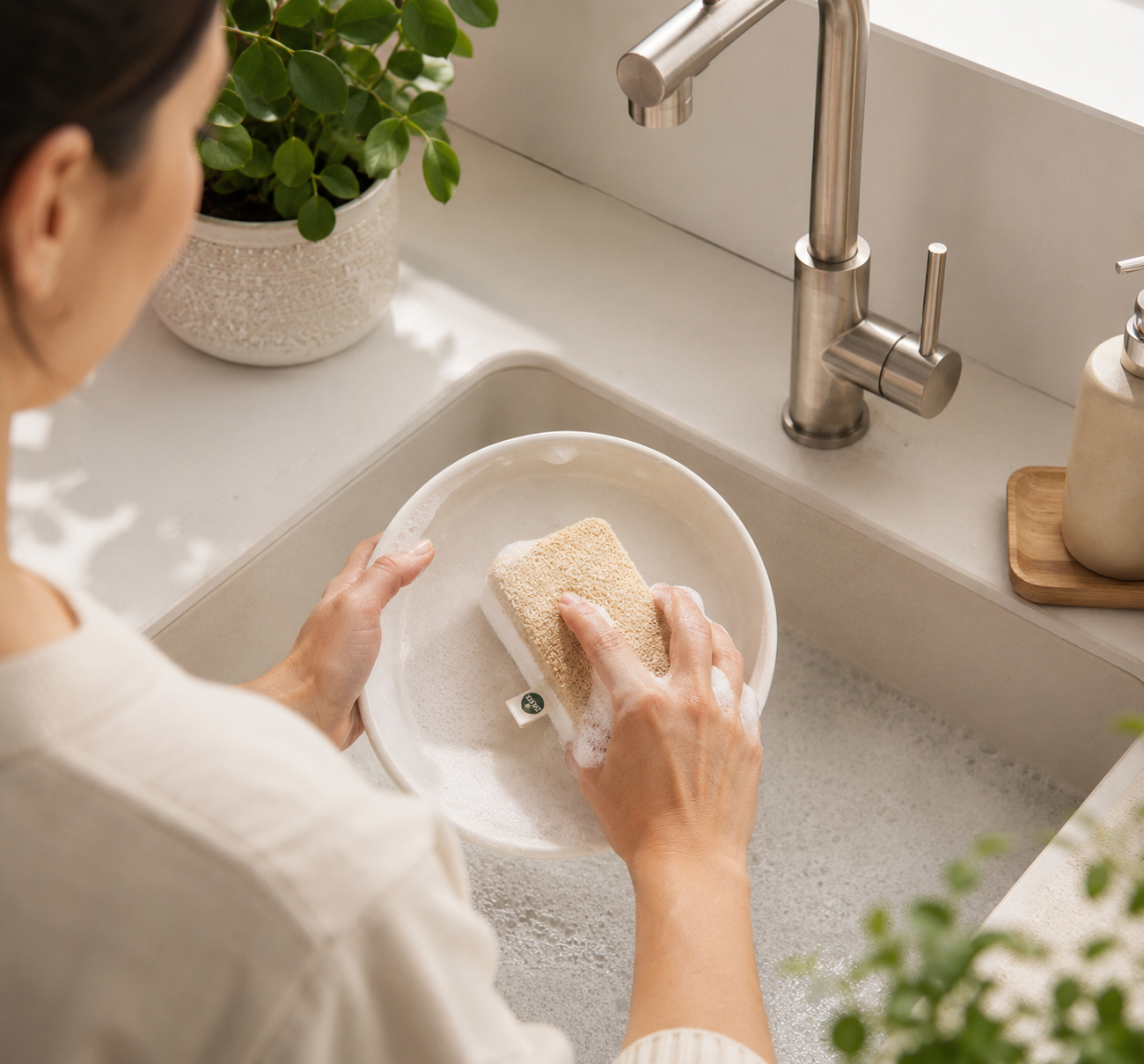 Éponges à récurer sans plastique