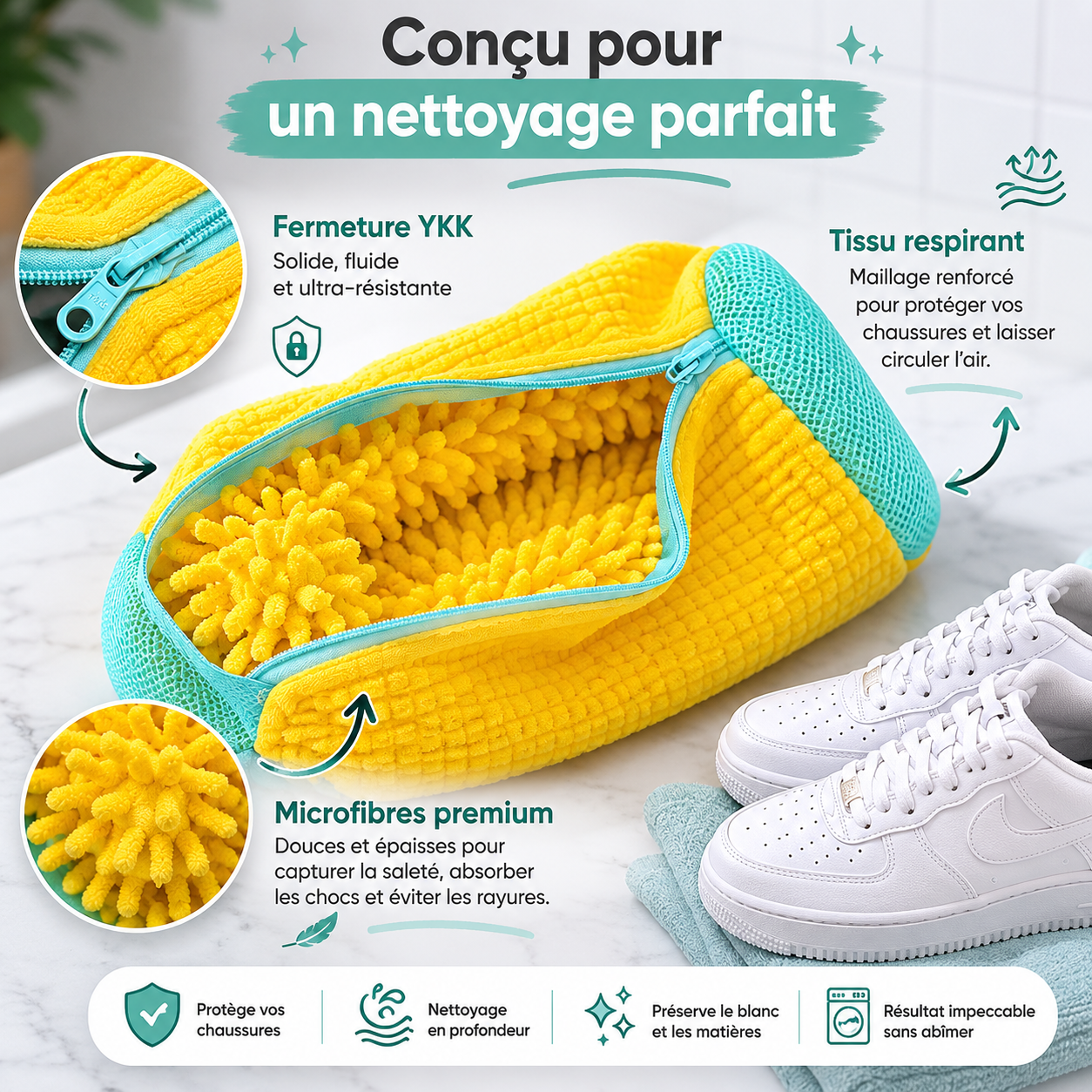 TurboChared - Sac de Lavage pour Chaussures