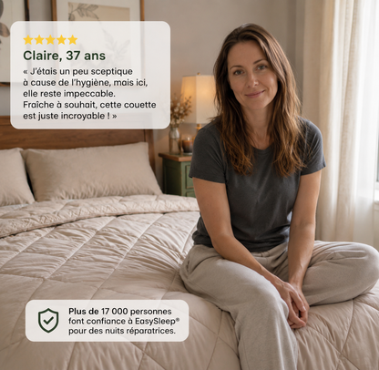 Couverture EasySleep® – La couette 2-en-1 à séchage rapide qui rend le linge de lit inutile.