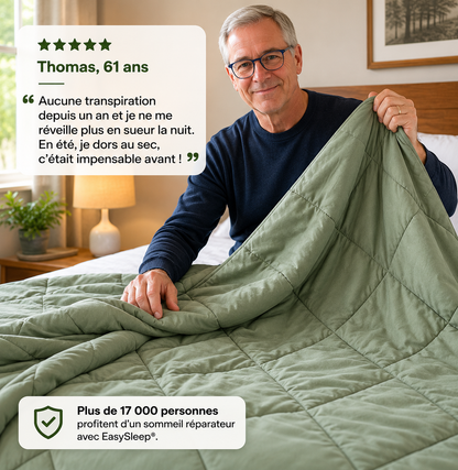 Couverture EasySleep® – La couette 2-en-1 à séchage rapide qui rend le linge de lit inutile.
