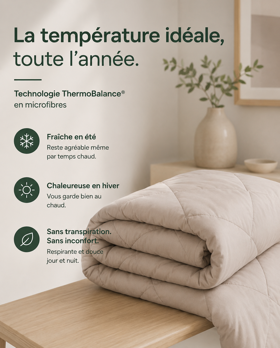 Couverture EasySleep® – La couette 2-en-1 à séchage rapide qui rend le linge de lit inutile.