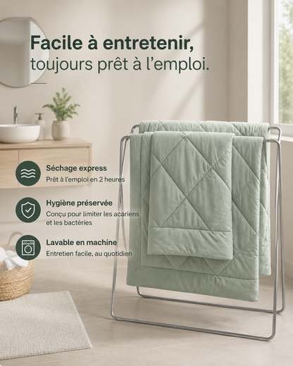 Couverture EasySleep® – La couette 2-en-1 à séchage rapide qui rend le linge de lit inutile.
