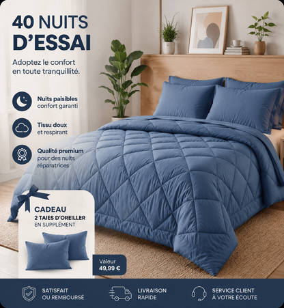 Couverture EasySleep® – La couette 2-en-1 à séchage rapide qui rend le linge de lit inutile.