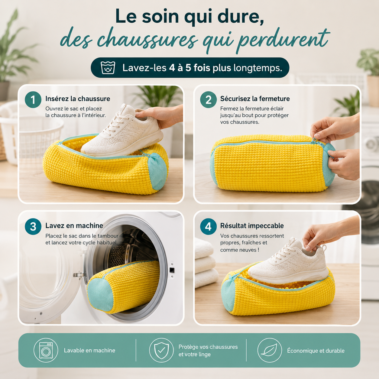 TurboChared - Sac de Lavage pour Chaussures