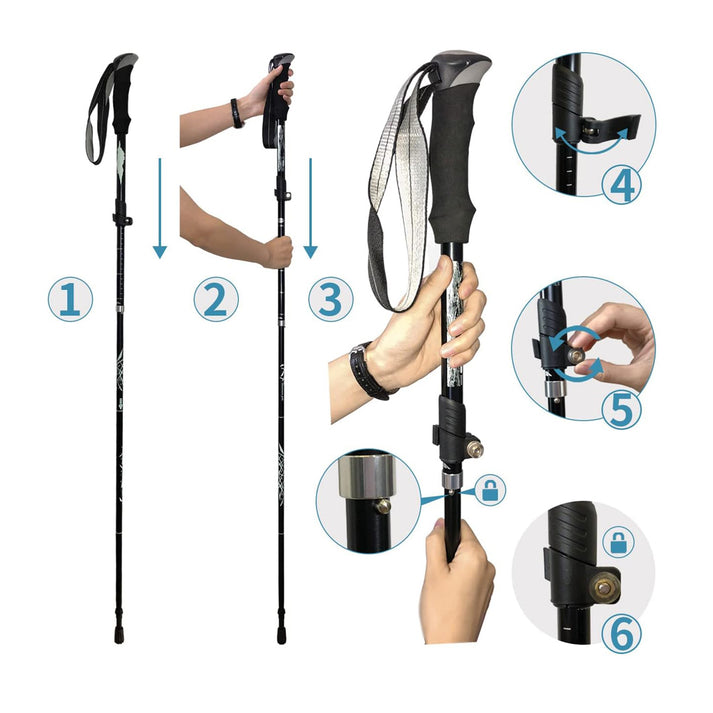 Cannes de marche pliables