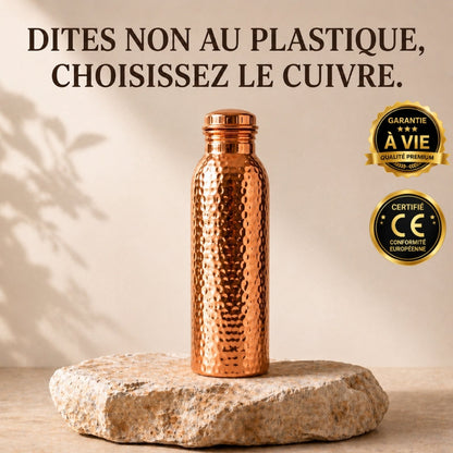 Gourde en Cuivre – TurboChared™ | L’Eau Purifiée Naturellement, Sans Plastique